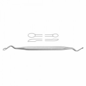 Jansen Bone Curette Stainless Steel, 16 cm - 6 1/4"